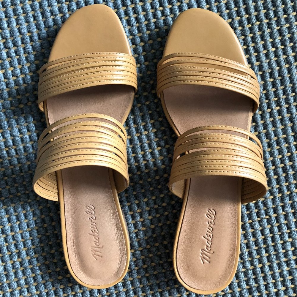 Madewell Meg Slide Sandal in Desert Camel Leather